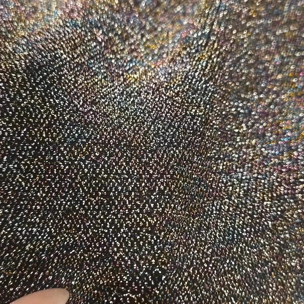 Express Metallic Multi-Colored Glittery Mini Dress - Picture 2 of 9